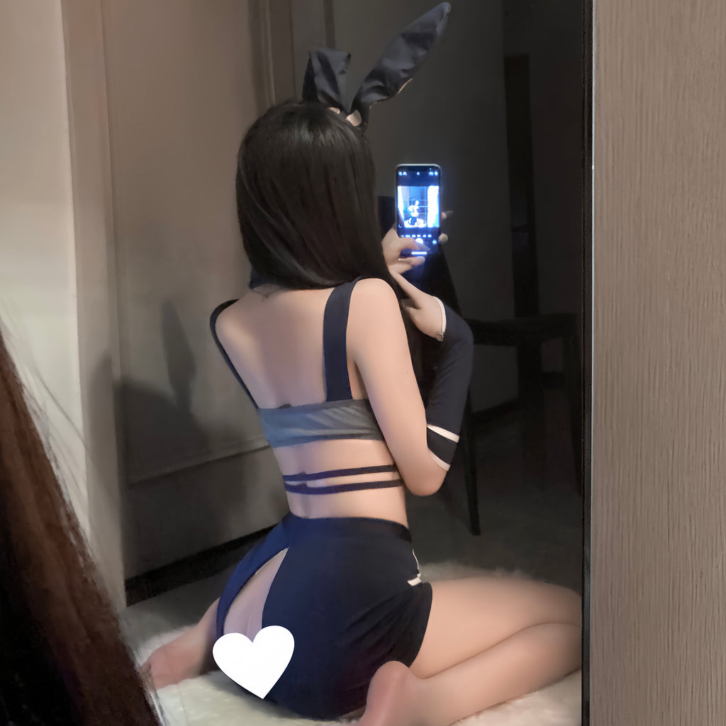 Braroo “Bunny Cop” Two-Piece Lingerie Cosplay – Playful Bunny Officer Uniform Set