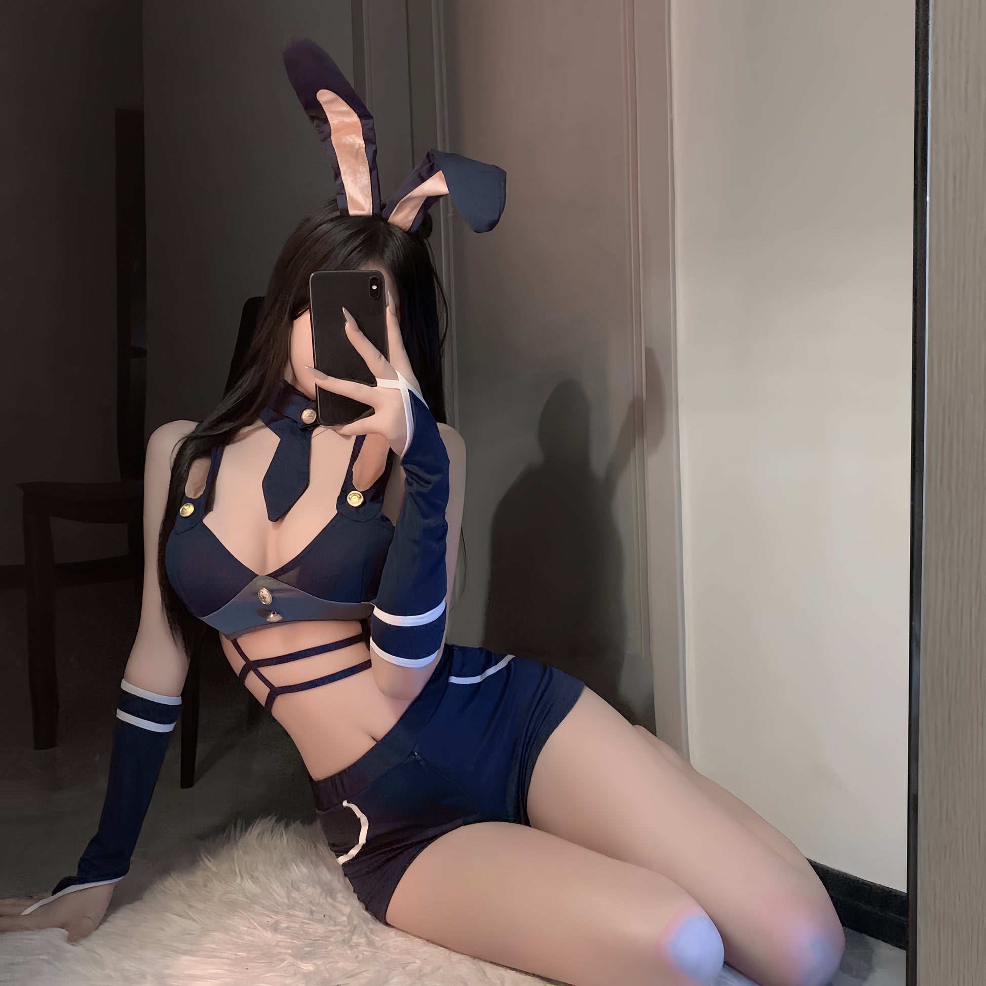 Braroo “Bunny Cop” Two-Piece Lingerie Cosplay – Playful Bunny Officer Uniform Set