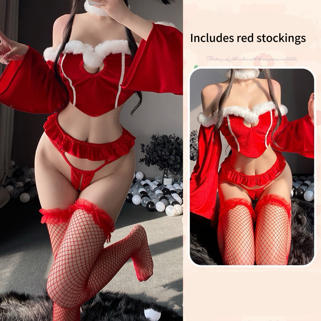 Passionate red Christmas outfit