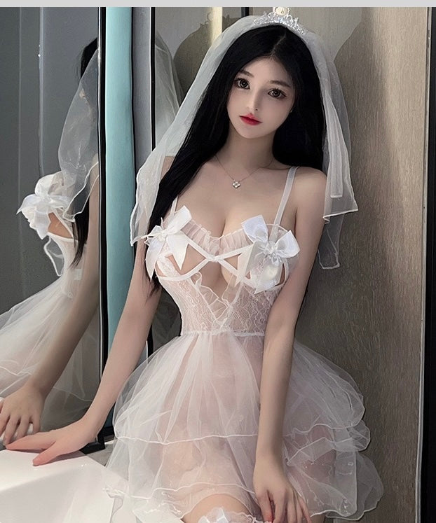 Wedding dress and robe